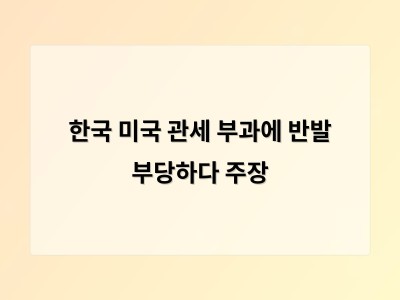 한미 관세 갈등이 반도체와 자동차 산업에 미칠 영향 주목