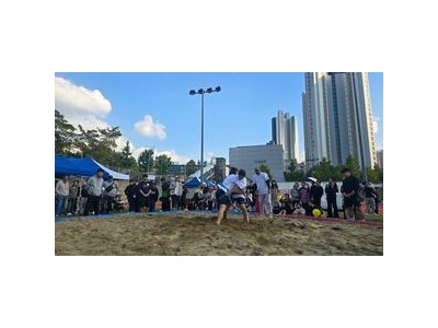 대한씨름협회 용인 축제장에서 씨름 대회 열어